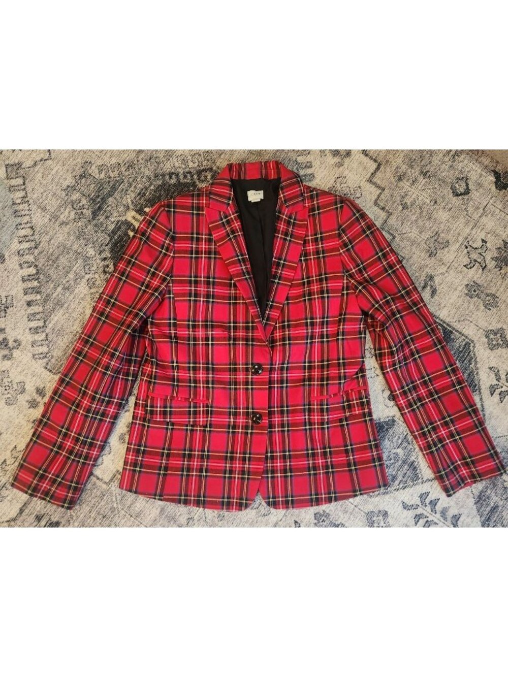 J. Crew Women's Sz. 2 Tartan Two-Button Blazer Jacket NWOT